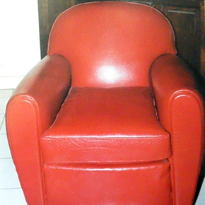 Fauteuil en cuir restaur